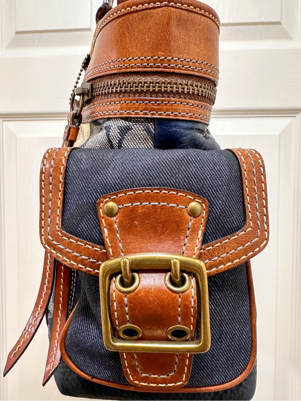 Coach Legacy Mosaic Denim Patchwork Tote Vintage Y2K - Picture 10 of 14